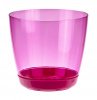 Горшок ОРХИДЕЯ с под. д.180мм 3л д. розовый прозрачный