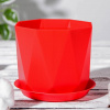 Горшок ПРИЗМА с под. д.175мм 2,6л Красный 